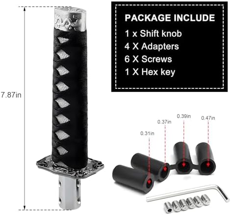 KVAEY Samurai Sword Shift Knob, Automotive Katana Manual Transmission Gear - Image 2