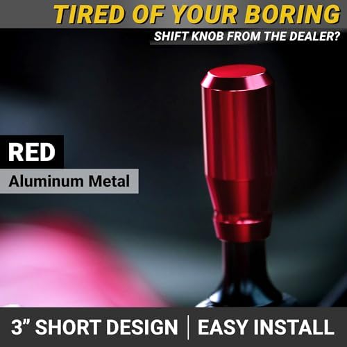 JDM Style Shift Knob for Gear Stick Shifter, 5 6 Speed Manual, Racing Red - Image 2