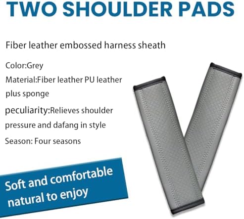 Osilly 2PCS Fiber Leather Seat Belt Shoulder Pads - Image 4
