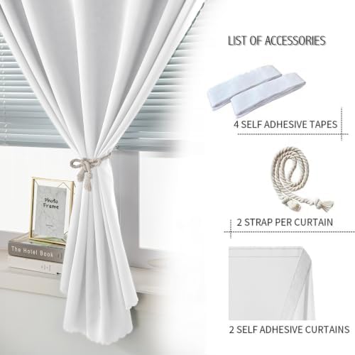 Portable Light Blocking Curtains Self-Stick Design, Removable Adhesive Window - Image 2