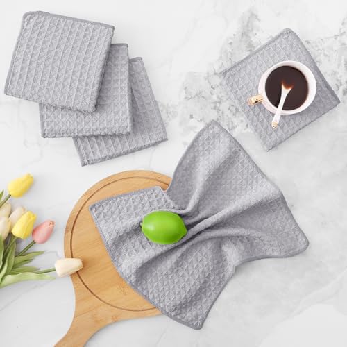 Homaxy Microfiber Waffle Weave Kitchen Dish Cloths, 8 Pack - Image 6