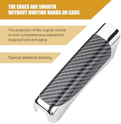 Shakas 1 PC Car Handbrake Cover, ABS Carbon Fiber Pattern Tightly Fitting Anti - Image 5