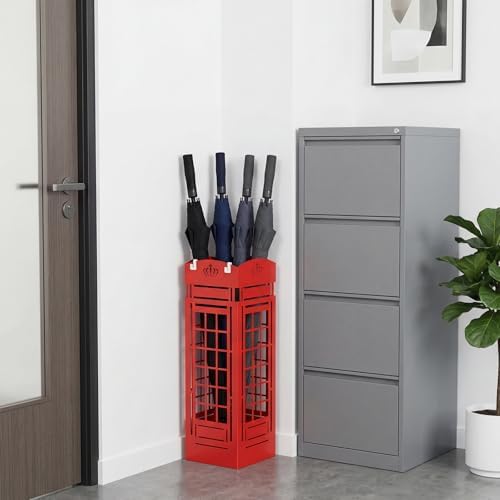 Square Metal Umbrella Holder, Square Free Standing Umbrella Rack Decorative by Unknown