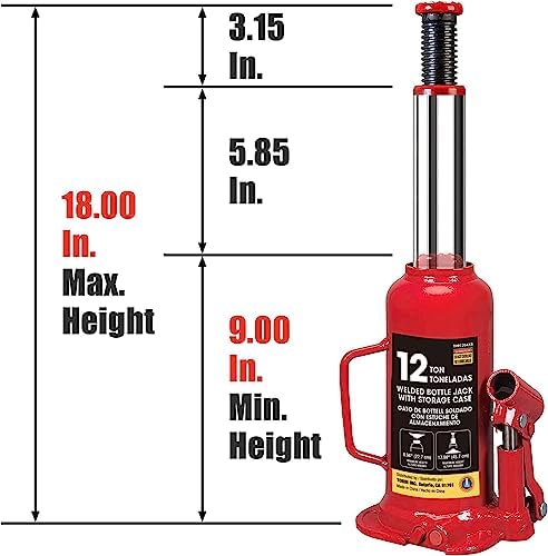 Big RED T91213 Torin Hydraulic Bottle Jack - Image 2