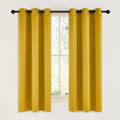 NICETOWN Gold Blackout Cafe Faux Silk Curtains by NICETOWN