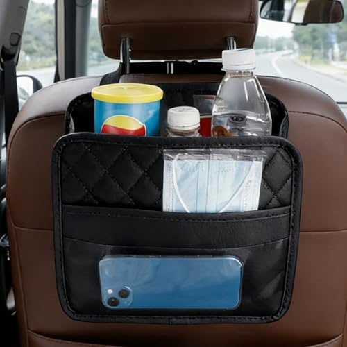Car Seat Back Organizer, Leather Automotive Backseat Hanging Storage Pocket - Image 5