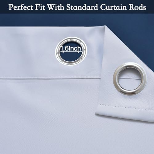 SimpleHome Ombre Gradient Blue White to Gray Curtains - Image 4