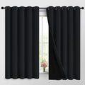 Yakamok Black 100% Blackout Curtains 63 Inches Long by Yakamok
