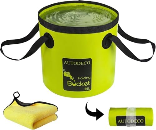 Collapsible Bucket 5 Gallon Container Folding Water Bucket Portable Wash Basin by AUTODECO