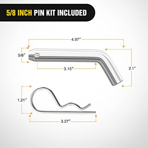 Nilight ATV UTV Trailer Hitch 3-in-1 Fits 2" Receiver - Image 3