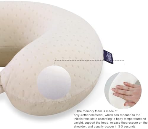 Memory Foam Neck Pillow, Travel Neck Pillow - Image 5