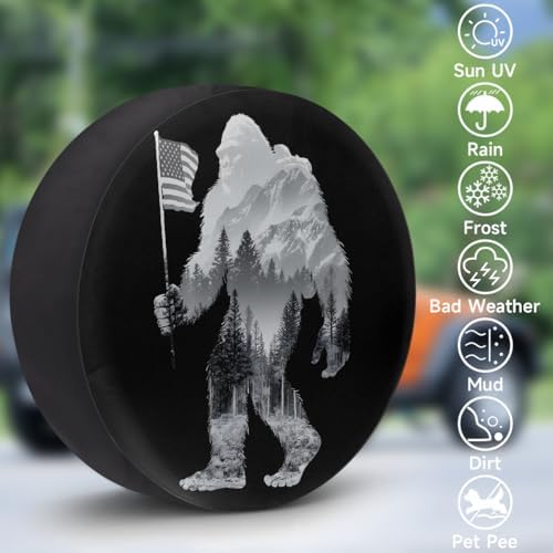 Bigfoot American Spare Tire Cover Dust-Proof Wheel Protector - Image 3