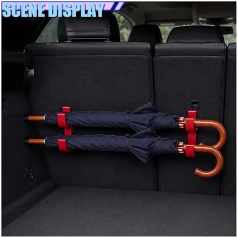 2PCS Car Trunk Umbrella Hook, Universal No Drilling Car Interior Storage Hanger - Image 3