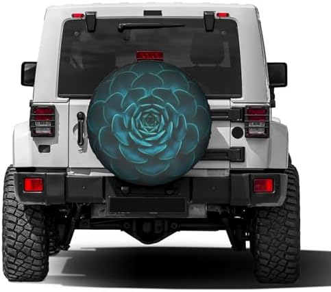 Delerain Teal Cactus Spare Tire Cover - Image 2