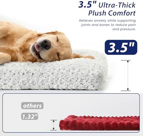 3.5" Thick Plush Dog Bed Mat for Car Back Seat, Non-Slip Pet Travel Bed - Image 3