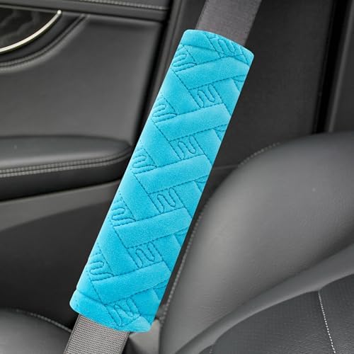 Amooca 2-Pack Braid Pattern Seat Belt Covers Shoulder Pads - Image 3