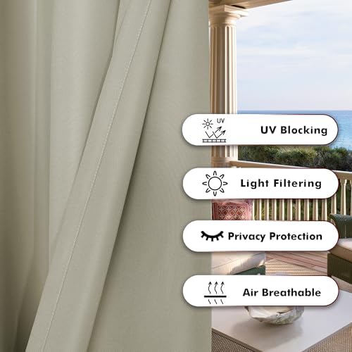 BONZER Wide Waterproof Outdoor Curtains - Image 4