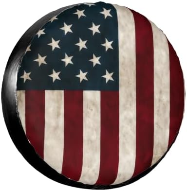 American Flag Spare Tire Cover, Universal Waterproof & Dustproof Wheel by YSYZSDS