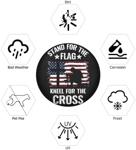 American Flag Spare Tire Cover Stand - Image 5