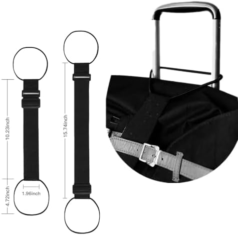 2 Pack Luggage Straps for Add a Bag Bungees Lightweight Easy Elastic Wrap Belts - Image 5