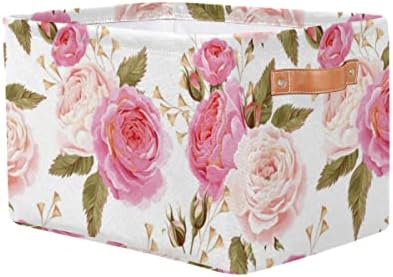 Pardick 2Pack Floral Flower Rose Large Collapsible Storage Bins - Image 7
