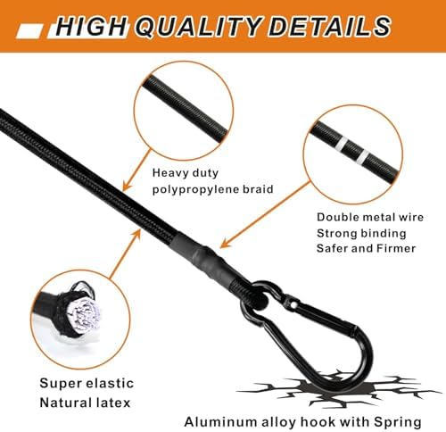 BEXSLE 80in 4 Pcs Bungee Cords - Image 4