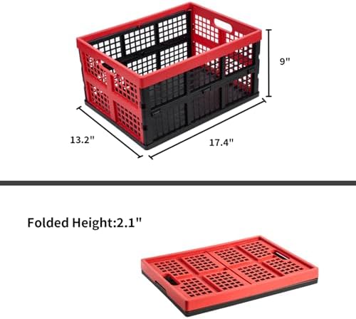 Aebeky 3-Pack Plastic Collapsible Storage Crates-30L, Foldable Plastic Crates - Image 3