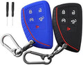 QBUC 2 Pcs Key Fob Cover for Chevy, 5 Buttons Silicone by QBUC