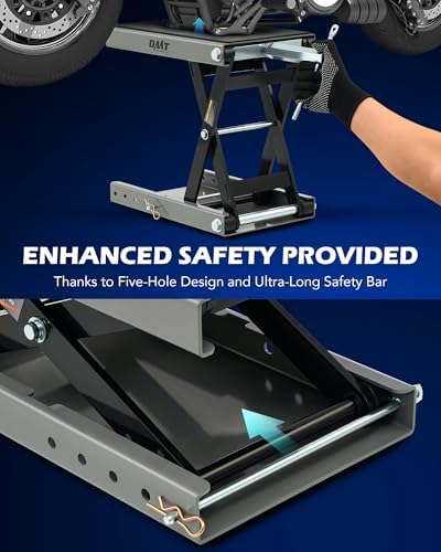 OMT Motorcycle Lift, 1100lb Scissor Jack Stand - Image 5