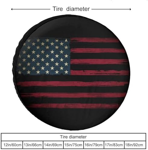 Generic Vintage America American Flag 3 Tire Covers, Dust-Proof Weatherproof - Image 3