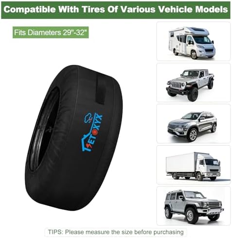 2 Pack Seasonal Tire Tote, 700D Spare Tire Cover - Image 2