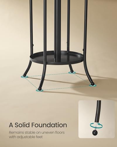 SONGMICS Metal Coat Rack Freestanding, - Image 4