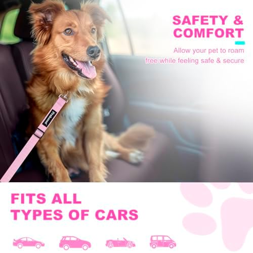 2 PCS Dog Seat Belt for Car Frskcssd Adjustable Dog Car Harness Heavy Duty - Image 5