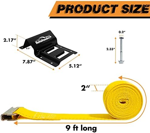 Wheel Chock Tie Down Kit Heavy Duty Trailer Tire Straps System - Image 7