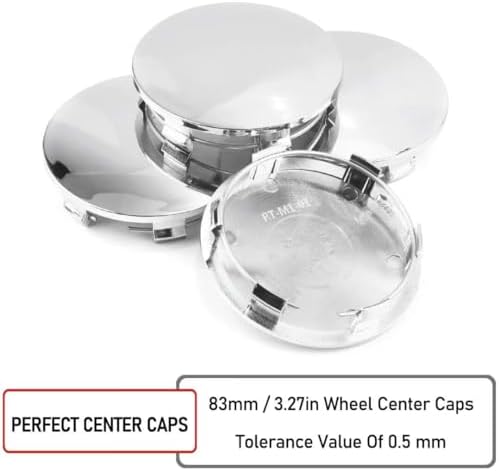 Rhinotuning 83mm/76.4mm Chrome Silver ABS Car Wheel Center Hub Caps Replace - Image 6