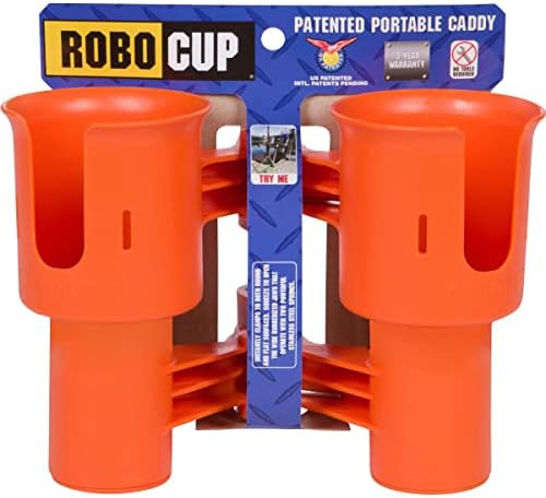 ROBOCUP, Patented Clamp On Boat Cup Holder |Multifunction Dual Drink Caddy - Image 2