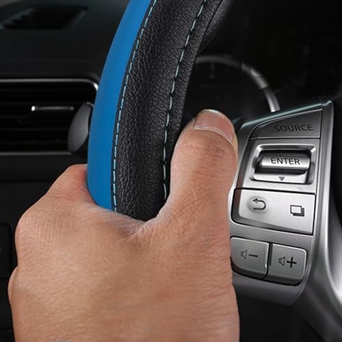 Leather Car Steering Wheel Cover, Universal Fit - Image 5