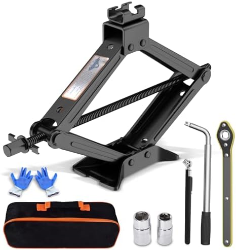 Car Jack Kit, Scissor Jack for Car 2 Ton, Portable Tire Changing Kit by IRCPEN
