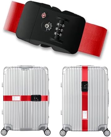 Veki Travel Luggage Straps for Suitcases, TSA Approved by Veki