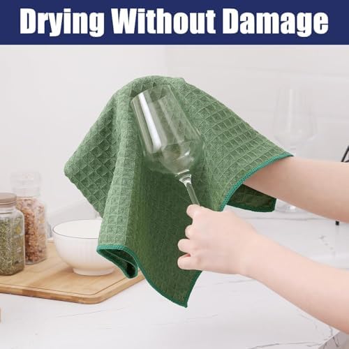 Homaxy Microfiber Waffle Weave Kitchen Towels Set, 8 Pack, Mixed Color - Image 5