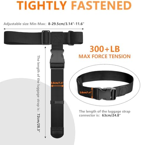 BILIONE 2 Pack Luggage Connector Straps, Connect 3 Suitcases ＆ Add A Bag - Image 4