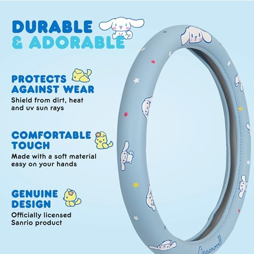 Sanrio Hello Kitty and Friends Cinnamoroll Blue Car Steering Wheel Cover - Image 3