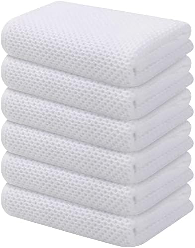 Kitinjoy 100% Cotton Waffle 6-Pack Kitchen Towels by Kitinjoy