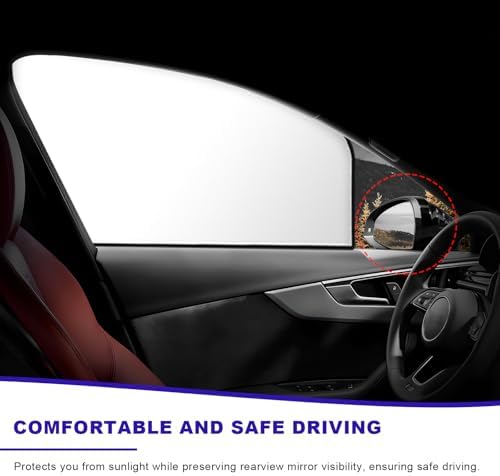 4 PCS Car Side Window Sun Shades, Magnetic Car Front Rear Window Sunshade - Image 4