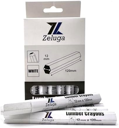 Zeluga 4.7in. x 0.47in. Hex Shape Industrial Lumber Marking Crayons - Image 3