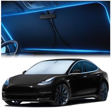 Magnelex Windshield Sun Shade for Tesla Model 3 and Model Y 2017-2026, Foldable by Magnelex