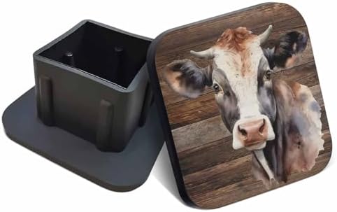 Swono Truck Tow Hitch Cover Farm Cows Retro Pattern 2 Inch Rubber Tow Hitch by Swono