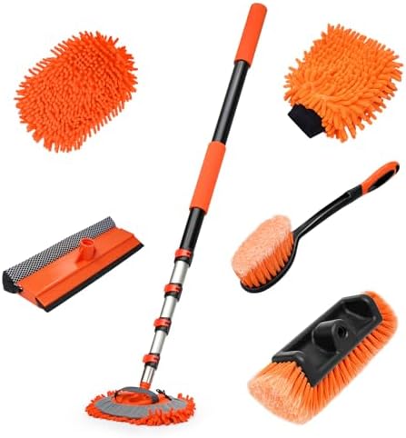 16FT Car Wash Brush with Long Handle, RV Wash Brush with Soft Chenille by FIRMDKWEED