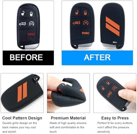 Key Fob Cover for Dodge Accessories 5 Button Key Fob Case - Image 4