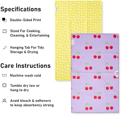 Kitchen Towels Set of 2, Double-Sided 16x28 Microfiber Waffle Weave Dish Towels - Image 7